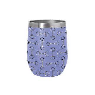 AWST Int'l 12 oz Stainless Steel Wine Tumbler-Lila Vintage Snaffle Bit