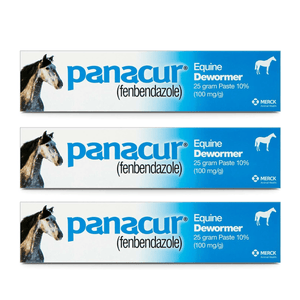 Panacur Equine Dewormer Paste 10 Percent Fenbendazole – Apple Cinnamon 3 Pack
