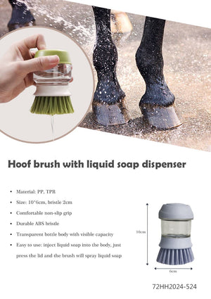 Hoof Brush With Liquid Soap Dispenser
