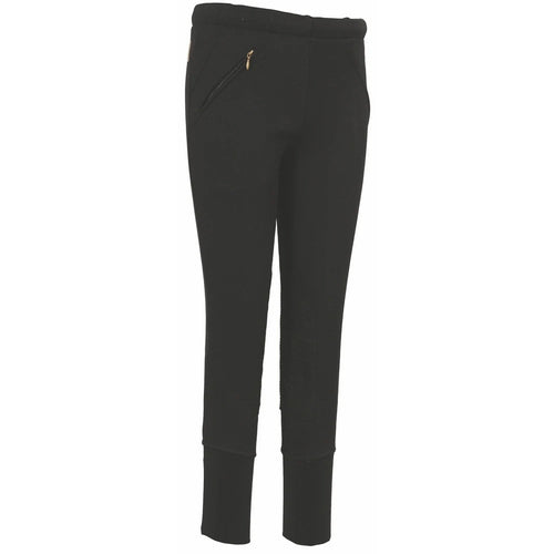 TuffRider Children's Unifleece Pull-On Stretch Fleece Knee Patch Winter Breeches
