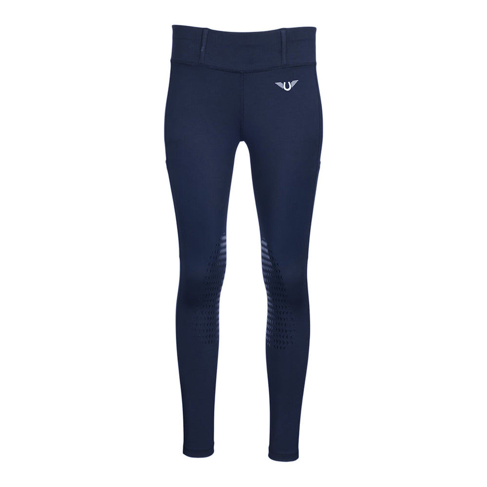 TuffRider Children's Ventilated Sport Tights With Phone Pockets and Belt Loops