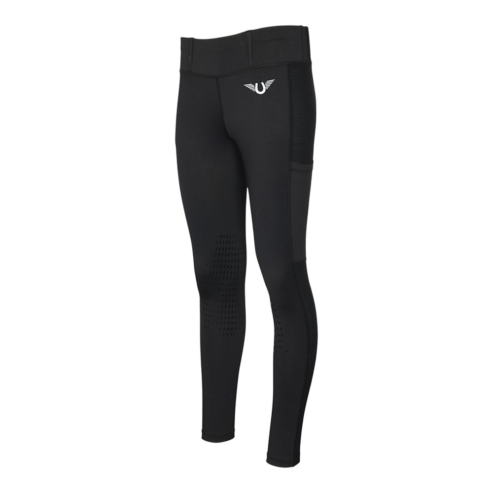 TuffRider Children's Ventilated Sport Tights With Phone Pockets and Belt Loops