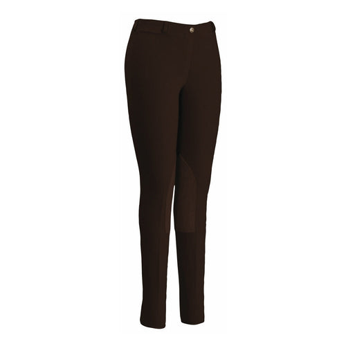 TuffRider Ladies Cotton Lowrise Pull-On Knee Patch Breeches