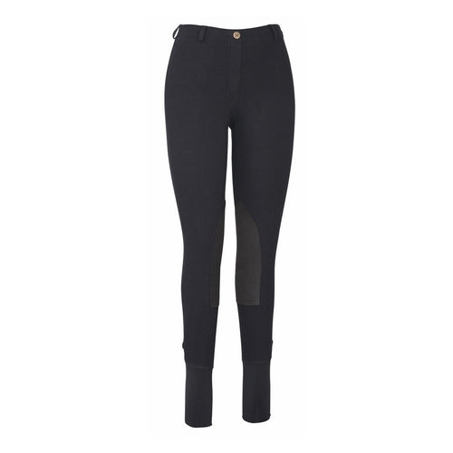 TuffRider Ladies Cotton Lowrise Pull-On Knee Patch Breeches
