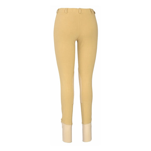TuffRider Ladies Cotton Lowrise Pull-On Knee Patch Breeches
