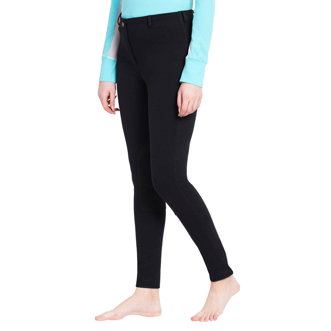 TuffRider Ladies Cotton Pull-On Knee Patch Plus Breeches