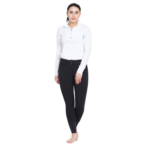 TuffRider Ladies Long Sleeve Ventilated Technical Sport Shirt – UV Protection, Quick-Dry, Mesh Undersleeves