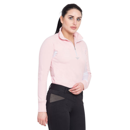 TuffRider Ladies Long Sleeve Ventilated Technical Sport Shirt – UV Protection, Quick-Dry, Mesh Undersleeves