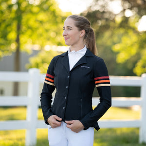 Equine Couture EquiVent Gradient Show Coat w/ Arm Stripes
