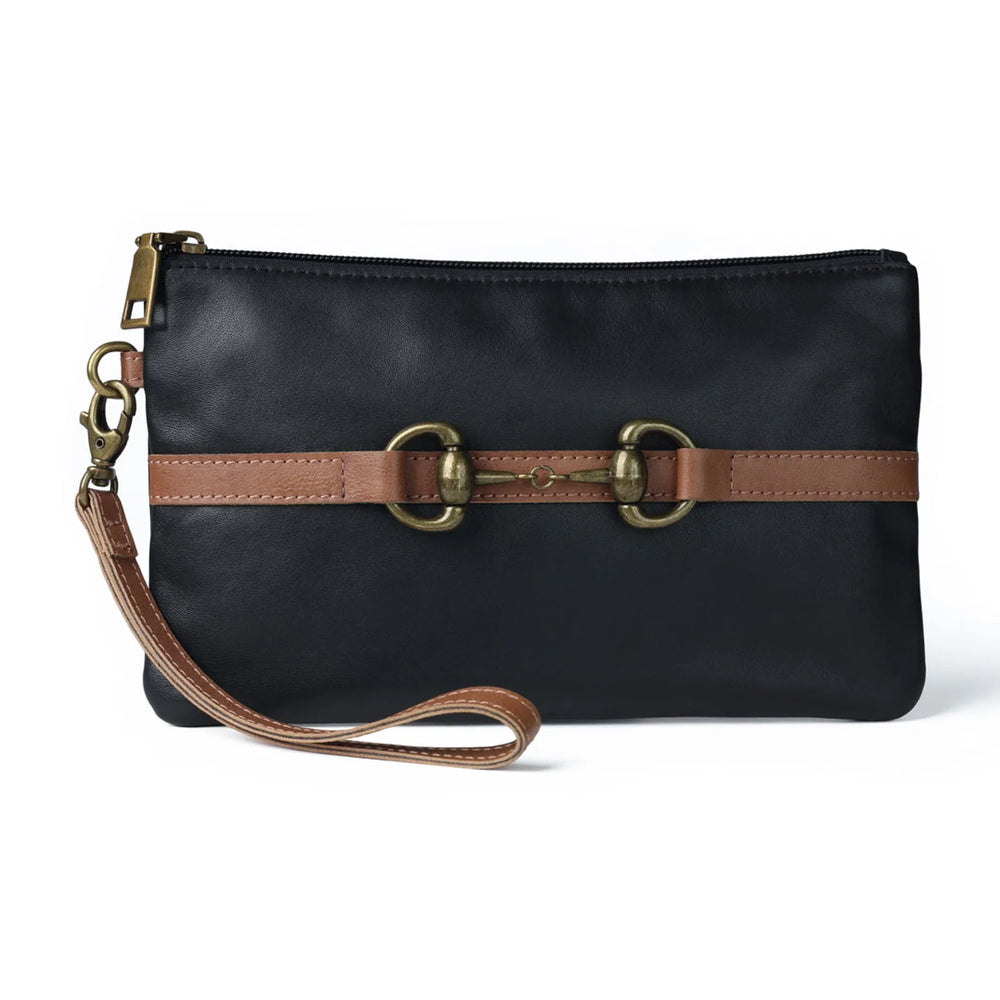Snaffle Bit Clutch Bag-Black