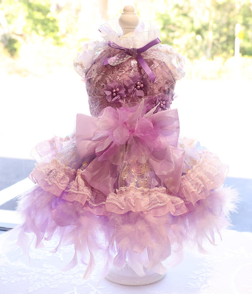 Feather Dream Princess Dog Dress