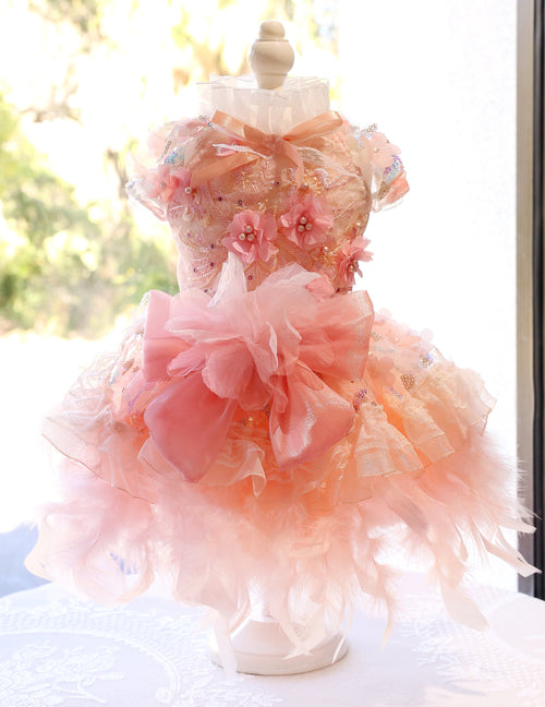 Feather Dream Princess Dog Dress