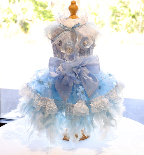 Feather Dream Princess Dog Dress