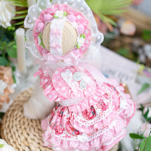 High quality handmade dog dresses strawberry princess
