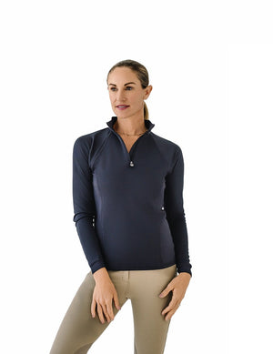 Quarter-Zip Long Sleeve Sunshirt - Black