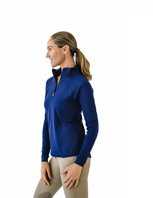 Quarter-Zip Long Sleeve Sunshirt - Navy