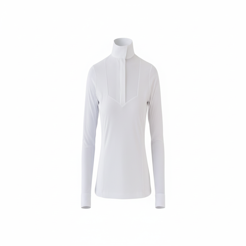 Bib Front Show Shirt - White