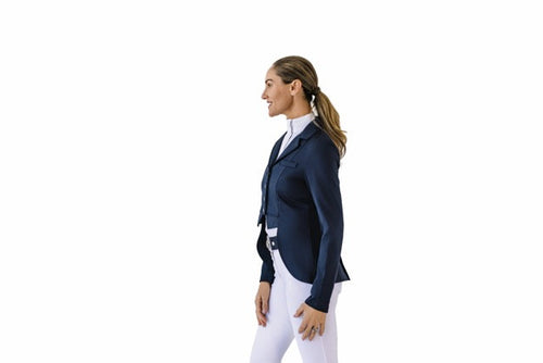 Ladies Shine Dressage Show Coat - Black