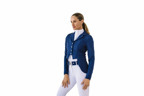 Ladies Shine Dressage Show Coat - Navy