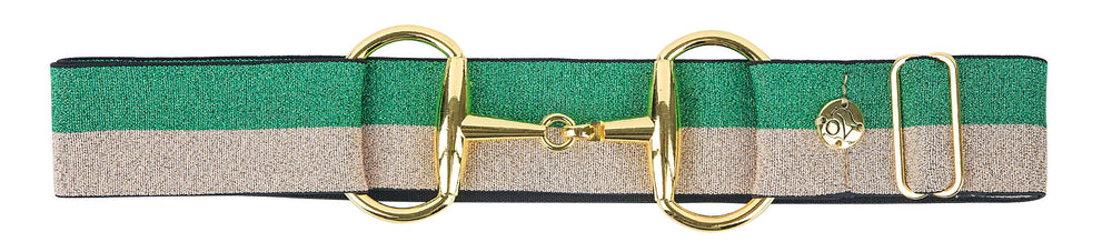 Bit Buckle Glitter Belt - Hunter Gold