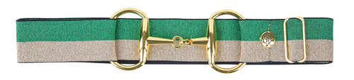 Bit Buckle Glitter Belt - Hunter Gold