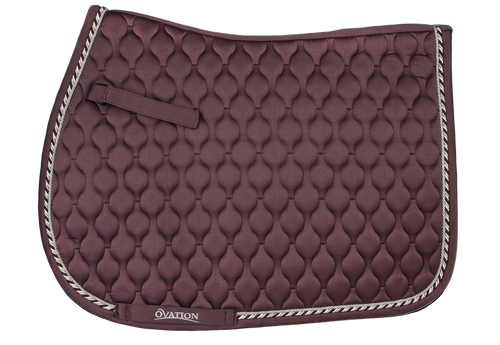 Quilted Satin All-Purpose Saddle Pad - Deepest Plum