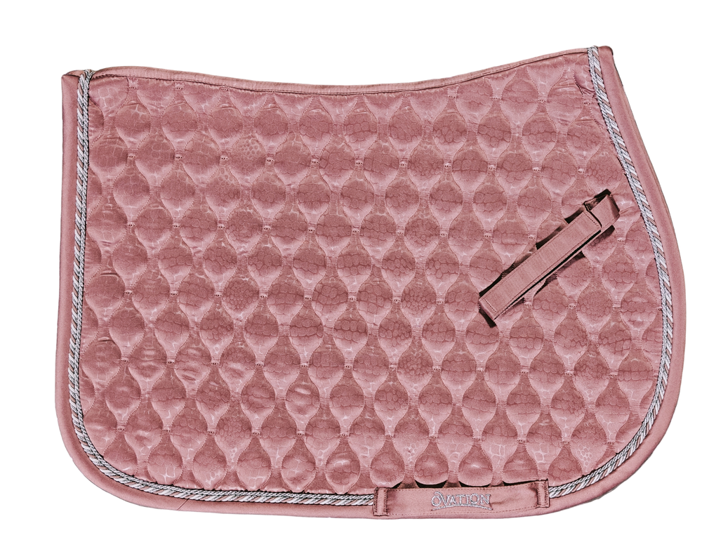 Embossed Leopard Satin All-Purpose Saddle Pad - Muted Clay