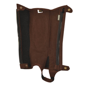 Kids' Amara Ribbed Half Chaps - Dark Brown