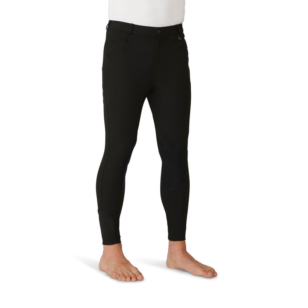 Men's EuroWeave DX Suede Knee Patch Breech - Black