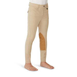 Boys' EuroWeave DX Suede Knee Patch Breech - Classic Show Tan