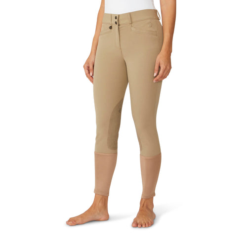 Women's Celebrity EuroWeave DX Knee Patch Breech - Light Tan