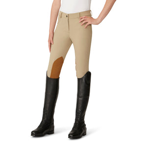 Girls' Bellissima Suede Knee Patch Breech - Classic Beige