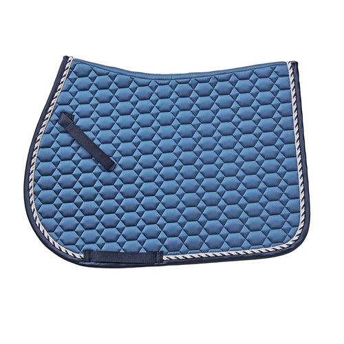 Elegance Satin All-Purpose Saddle Pad - Indigo/Navy