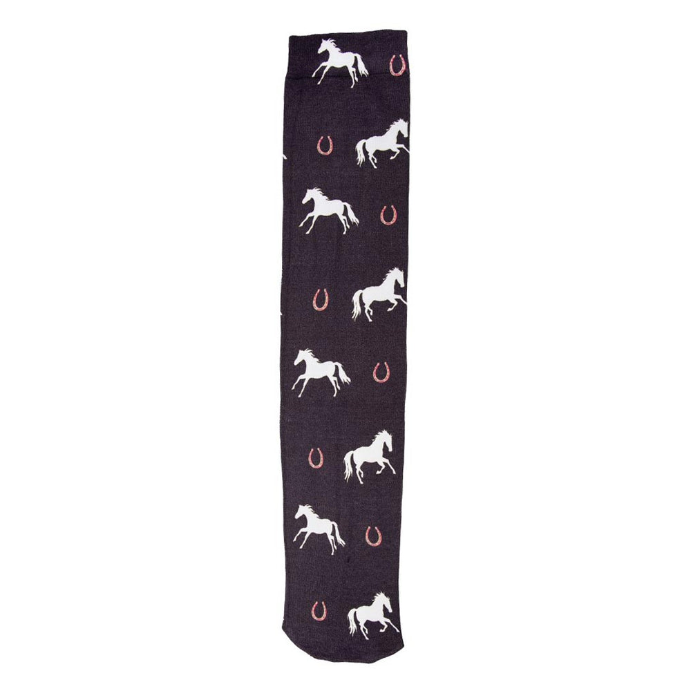 AWST Int'l Lila Large Horses and Horseshoes Socks