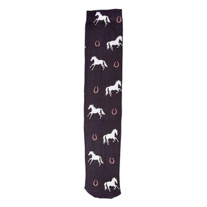 AWST Int'l Lila Large Horses and Horseshoes Socks