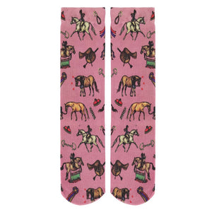 AWST Int'l Children's Lila Hunter Ponies Socks