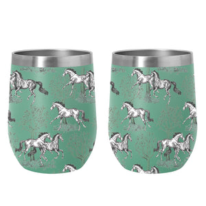 AWST Int'l 12 oz Stainless Steel Wine Tumbler-Lila Toile