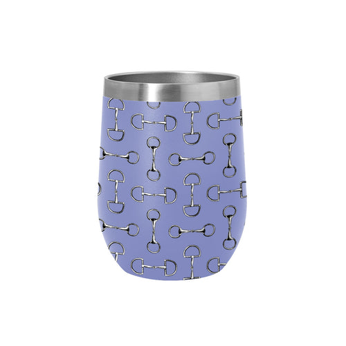 AWST Int'l 12 oz Stainless Steel Wine Tumbler-Lila Vintage Snaffle Bit