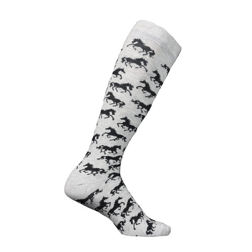 AWST Int'l Ladies "Lila" Galloping Horses Knee Socks - 6 Pack