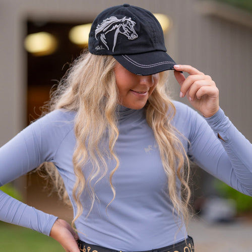 AWST Int'l Lila 3D Horse Head Cap