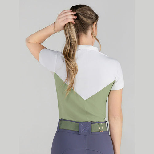 Dapplebay Lady 1/4 Zip SS Show Top-Sage