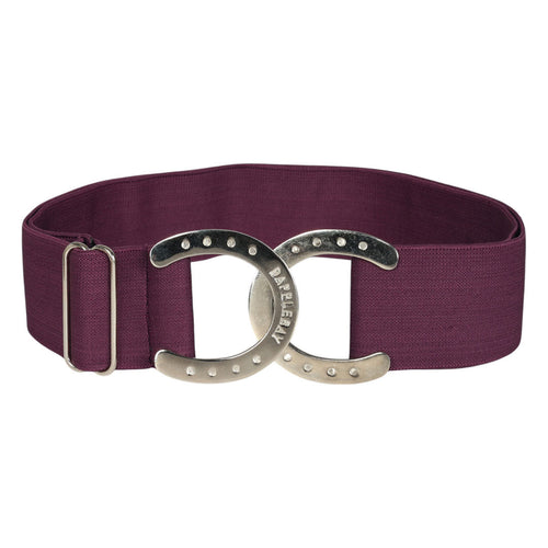 Dapplebay Horse Shoe Elastic Belt-Plum