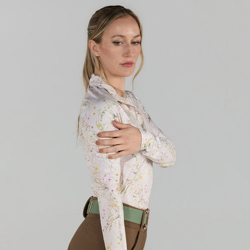 Dapplebay Dragonfly Meadow 1/4 Zip LS Riding Top-Light Pink