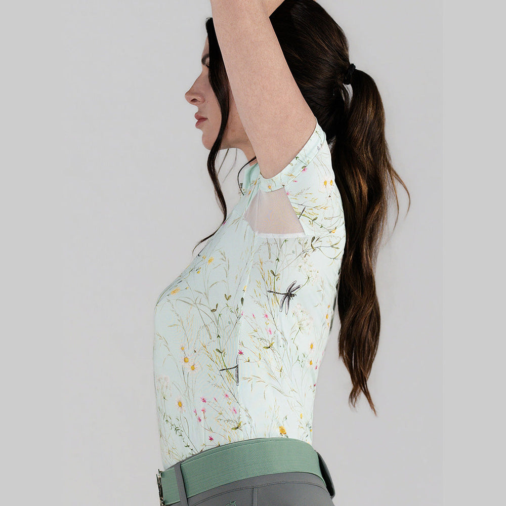 Dapplebay Dragonfly Meadow 1/4 Zip Riding Top - Short Sleeve