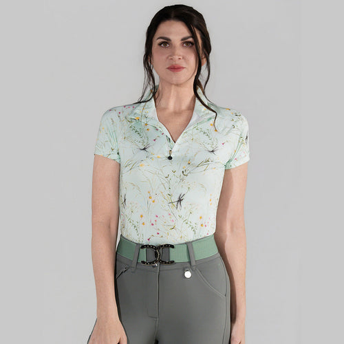 Dapplebay Dragonfly Meadow 1/4 Zip Riding Top - Short Sleeve