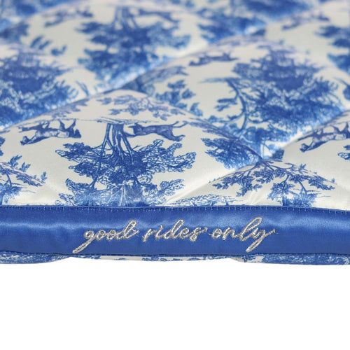 Dapplebay Equestrian Toile Dressage Saddle Pad-Blue/White