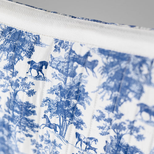 Dapplebay Equestrian Toile Western Saddle Pad-Blue/White