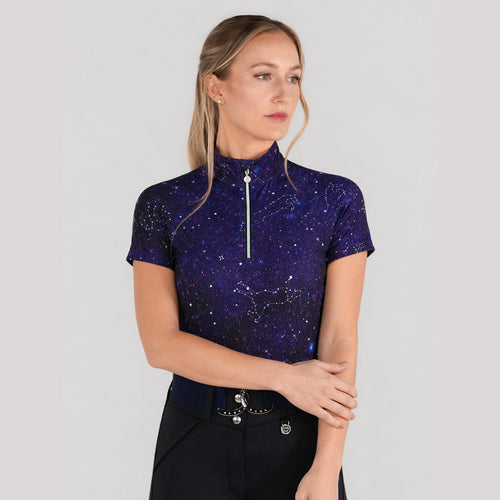 Dapplebay Constellation 1/4 Zip Light Riding Top-Short Sleeve