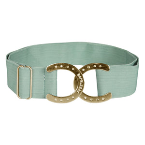 Dapplebay Horse Shoe Elastic Belt-Dusty Teal