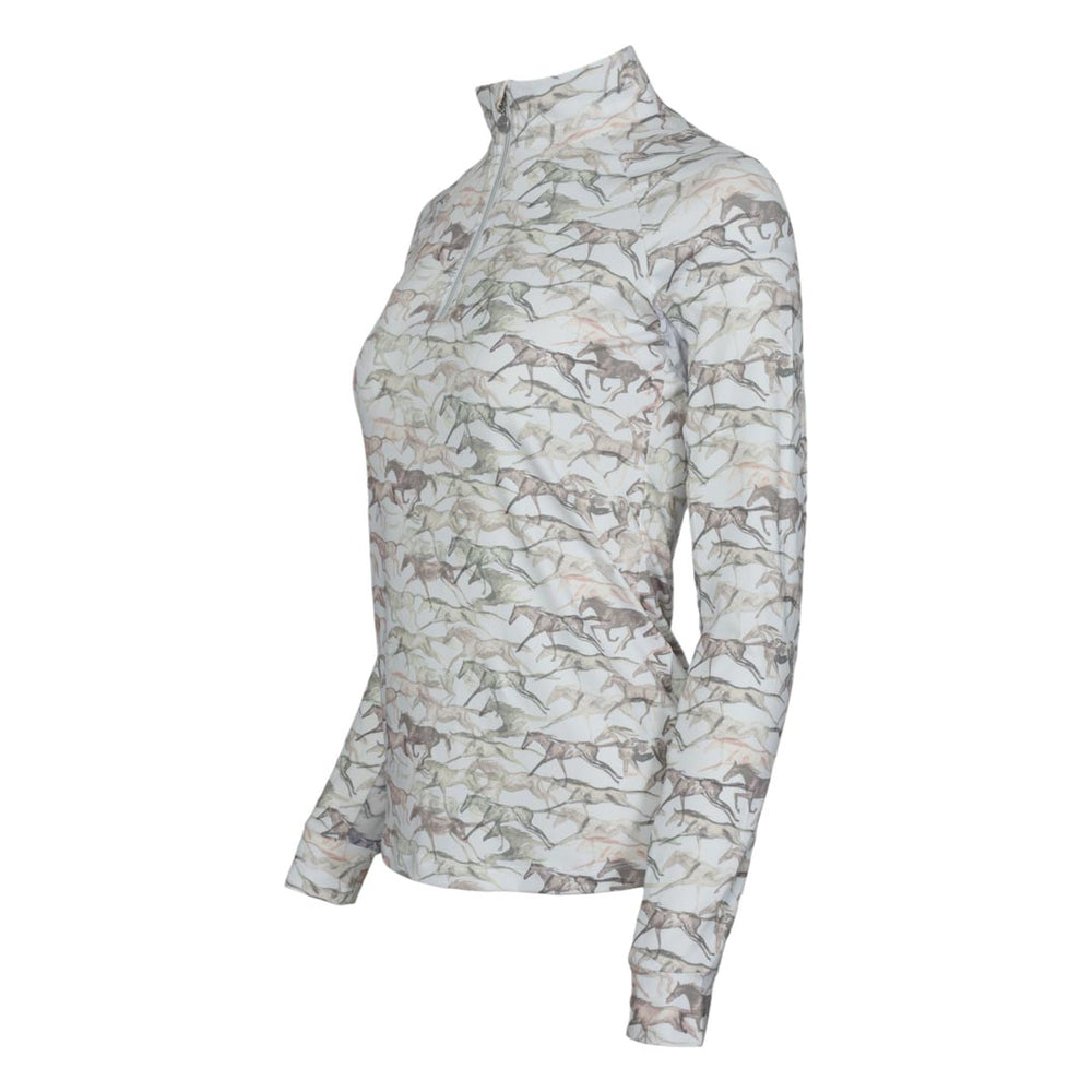 Dapplebay Galloping Watercolor 1/4 Zip Riding Top